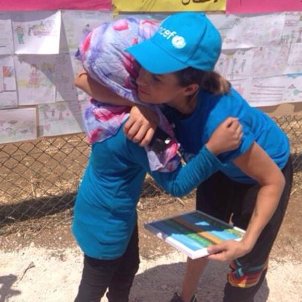 Impegno nel sociale per Elisabetta. Ambasciatrice dell&#39;Unicef, in missione in Libano tra i profughi siriani (da Instagram)